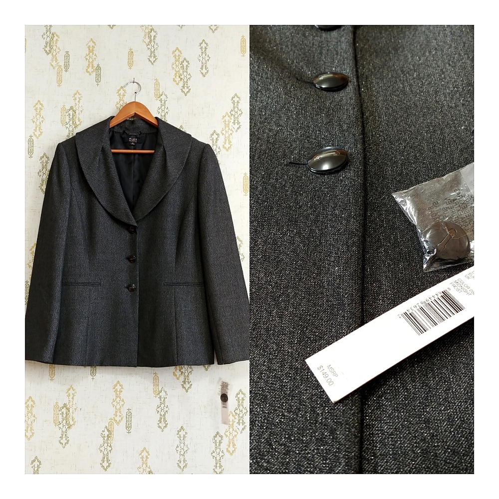 ALEX MARIE women  corporate metalic black  blazer.